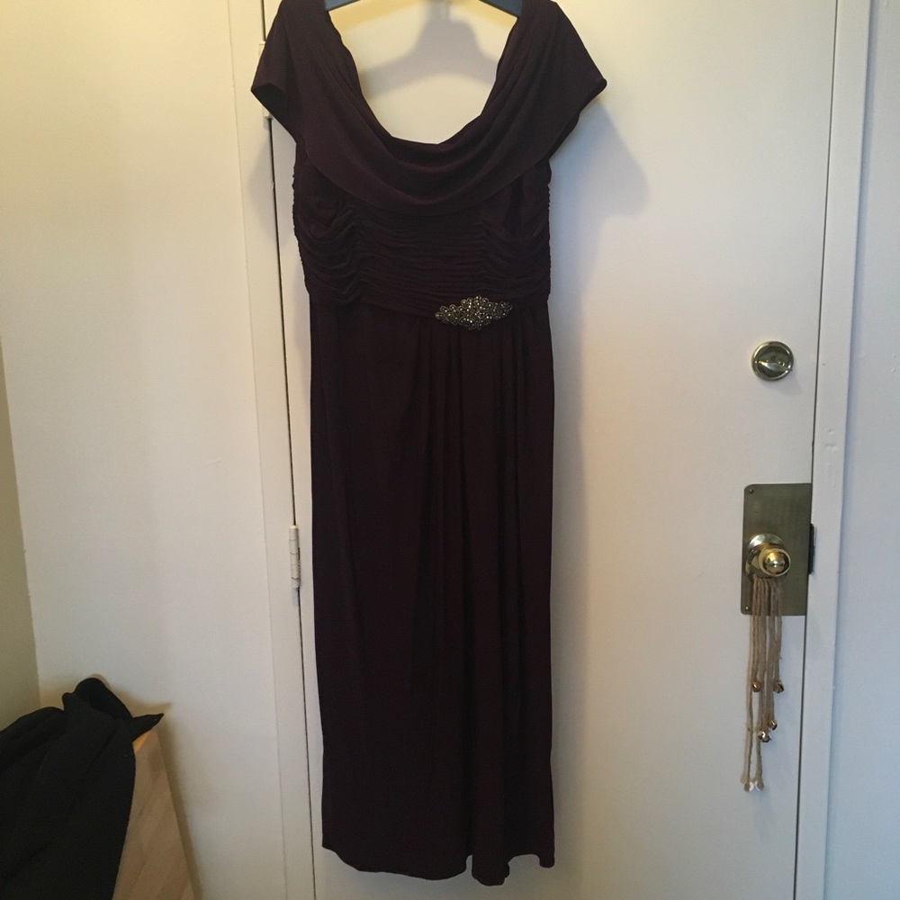 Gorgeous Royal Purple Evening Dress and Shawl